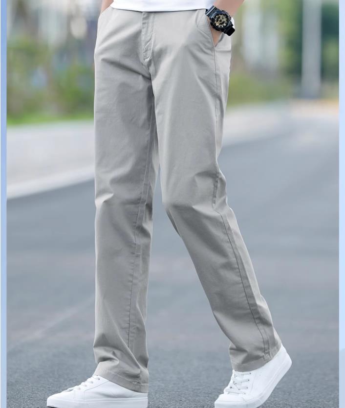 纯棉休闲裤男春季直筒库